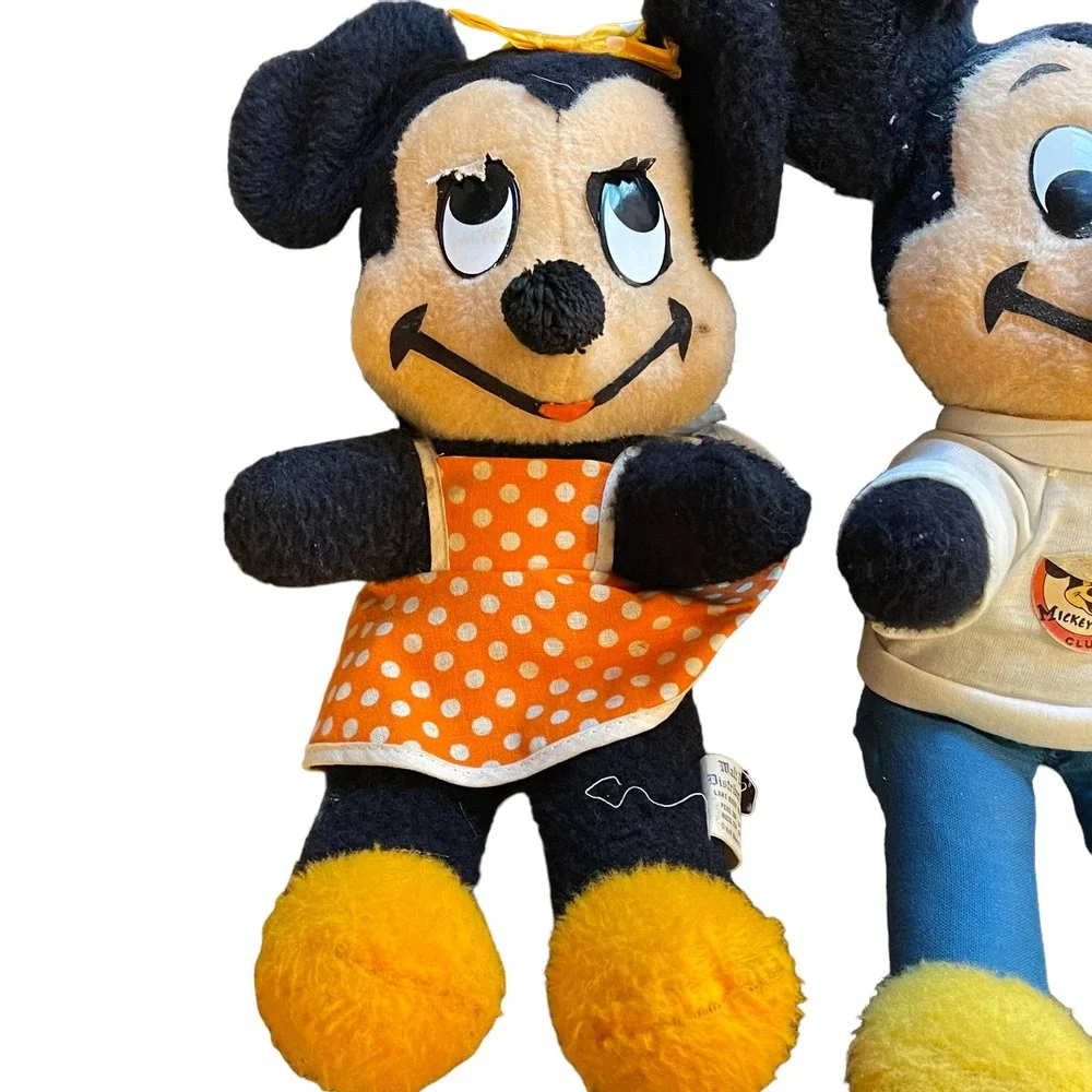 Mickey Minnie Mouse Plush California Toy Co Walt Disney‎ Est 1950's Stuffed Toys